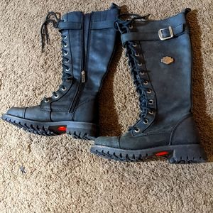 Harley Davidson knee high leather Boots